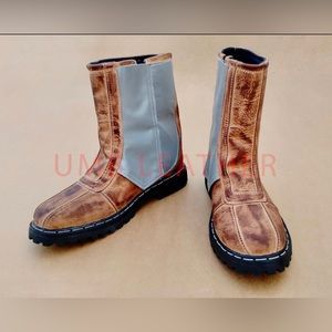 Mandalorian Custom Mando Boots Star Wars Costume Distressed Leather Handmade